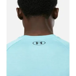 Outlet Under Armour Mens Tech Textured T-Shirt Blue