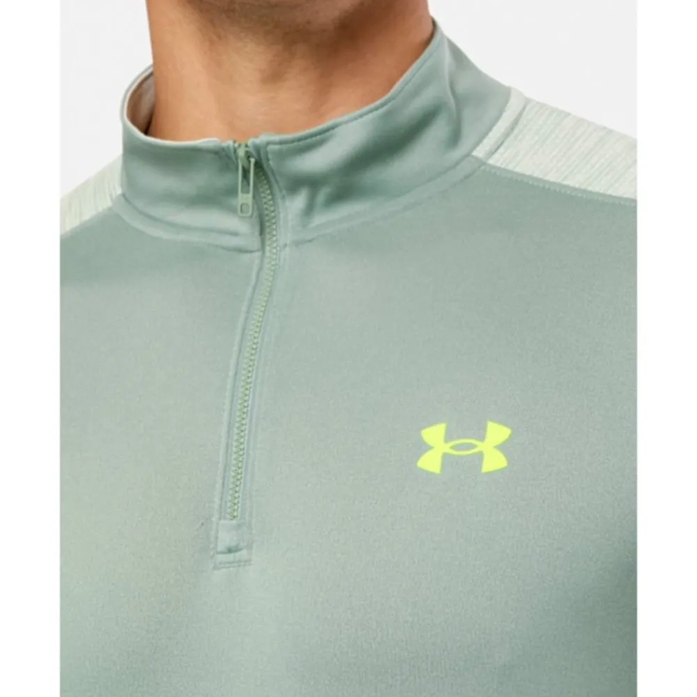 Sale Under Armour Mens Tech Utility Half Zip Top Green