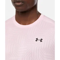 Clearance Under Armour Mens Tech Vent Geotessa T-Shirt Pink