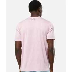 Clearance Under Armour Mens Tech Vent Geotessa T-Shirt Pink