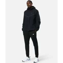 Outlet Nike Mens Tech Woven FZ Hoodie Black