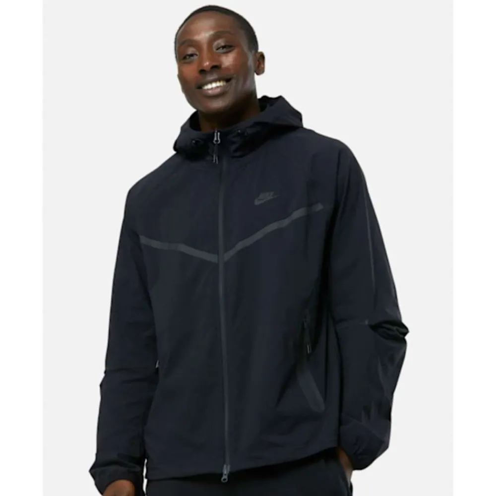 Outlet Nike Mens Tech Woven FZ Hoodie Black