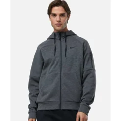 Online Nike Mens Therma Fleece Full Zip Hoodie Grey