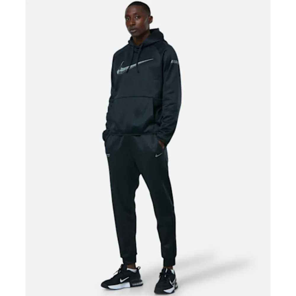 Clearance Nike Mens Therma Fleece Graphic Hoodie Black