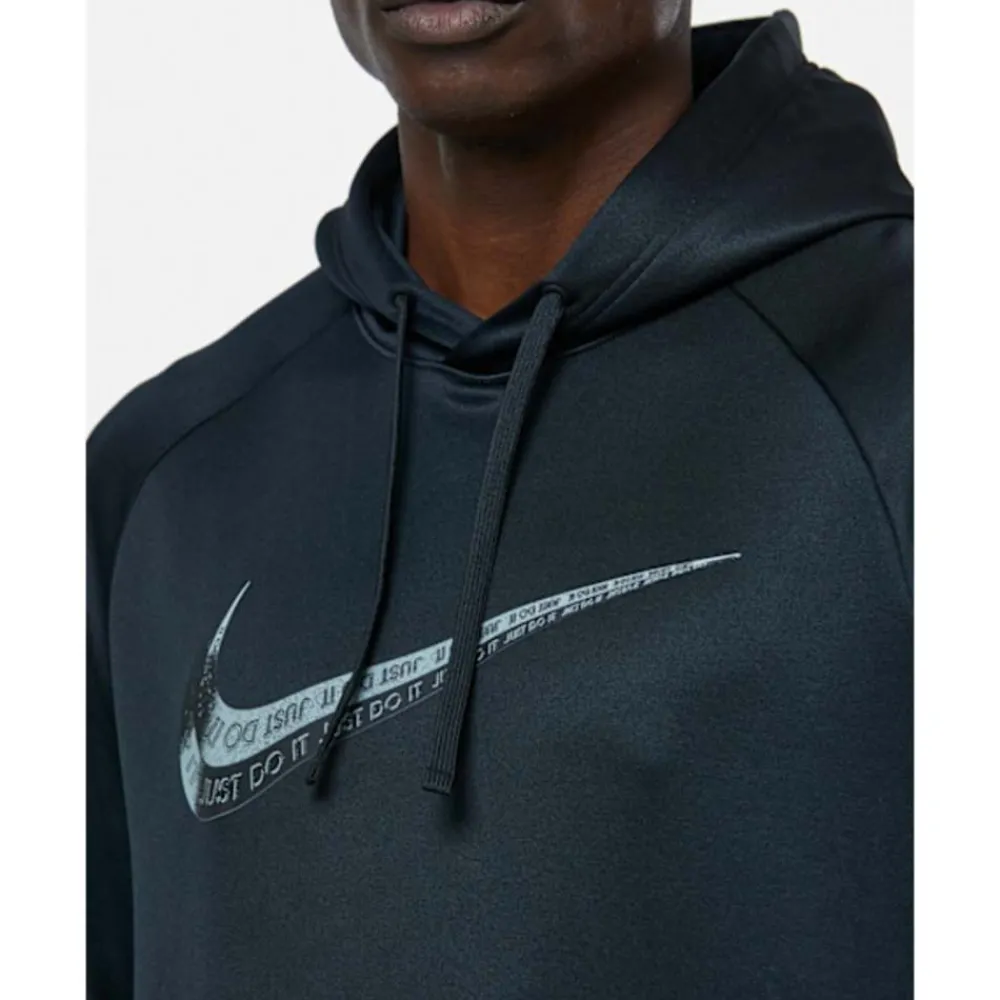 Clearance Nike Mens Therma Fleece Graphic Hoodie Black