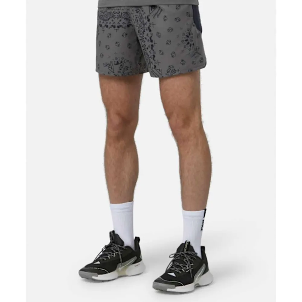 Online Nike Mens Trail Printed 6 Inch Short Grey