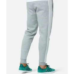 Fashion adidas Originals Mens Trefoil Essentials 3-Stripes Pants Grey