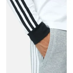 Fashion adidas Originals Mens Trefoil Essentials 3-Stripes Pants Grey