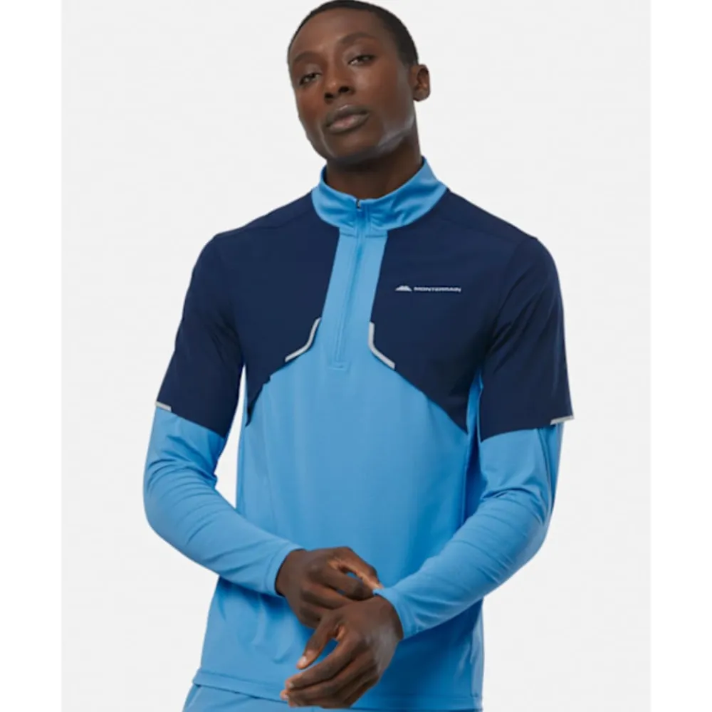 Online Monterrain Mens Vent Half Zip Blue