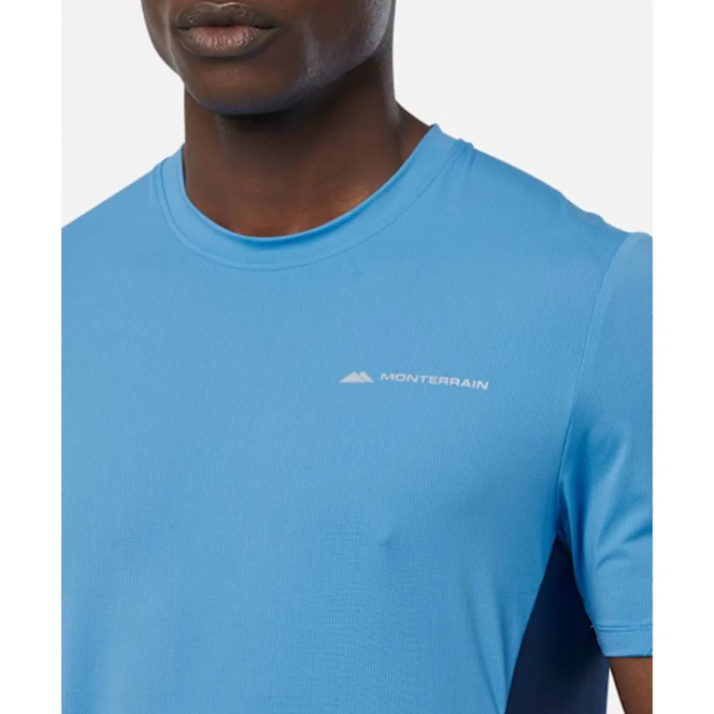 Outlet Monterrain Mens Vent T-Shirt Blue