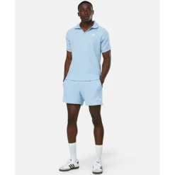 New adidas Originals Mens Waffle Polo T-Shirt Blue