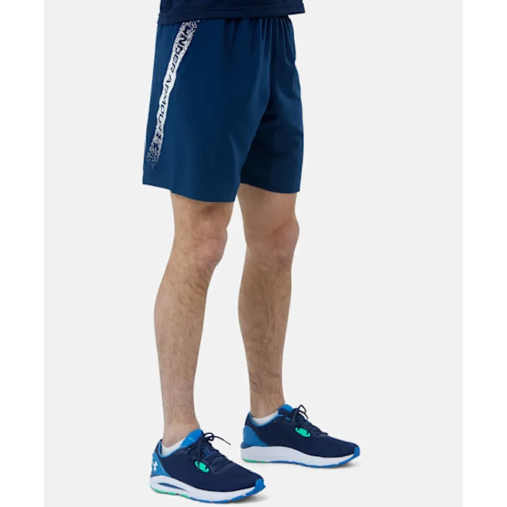 Outlet Under Armour Mens Woven Graphic Shorts Navy