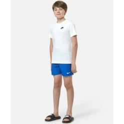 Discount Nike Older Kids 4 Inch Volley Swim Shorts Blue
