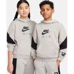 Sale Nike Older Kids Air Fleece Hoodie Grey