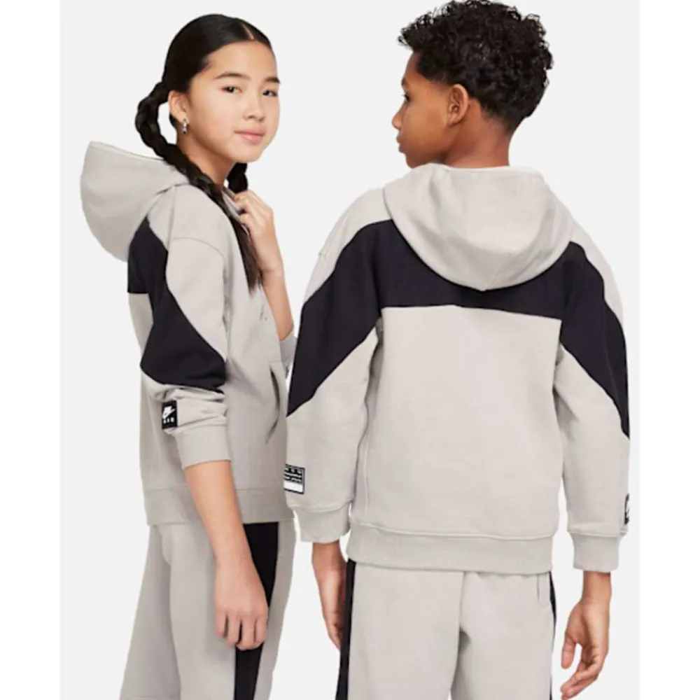 Sale Nike Older Kids Air Fleece Hoodie Grey