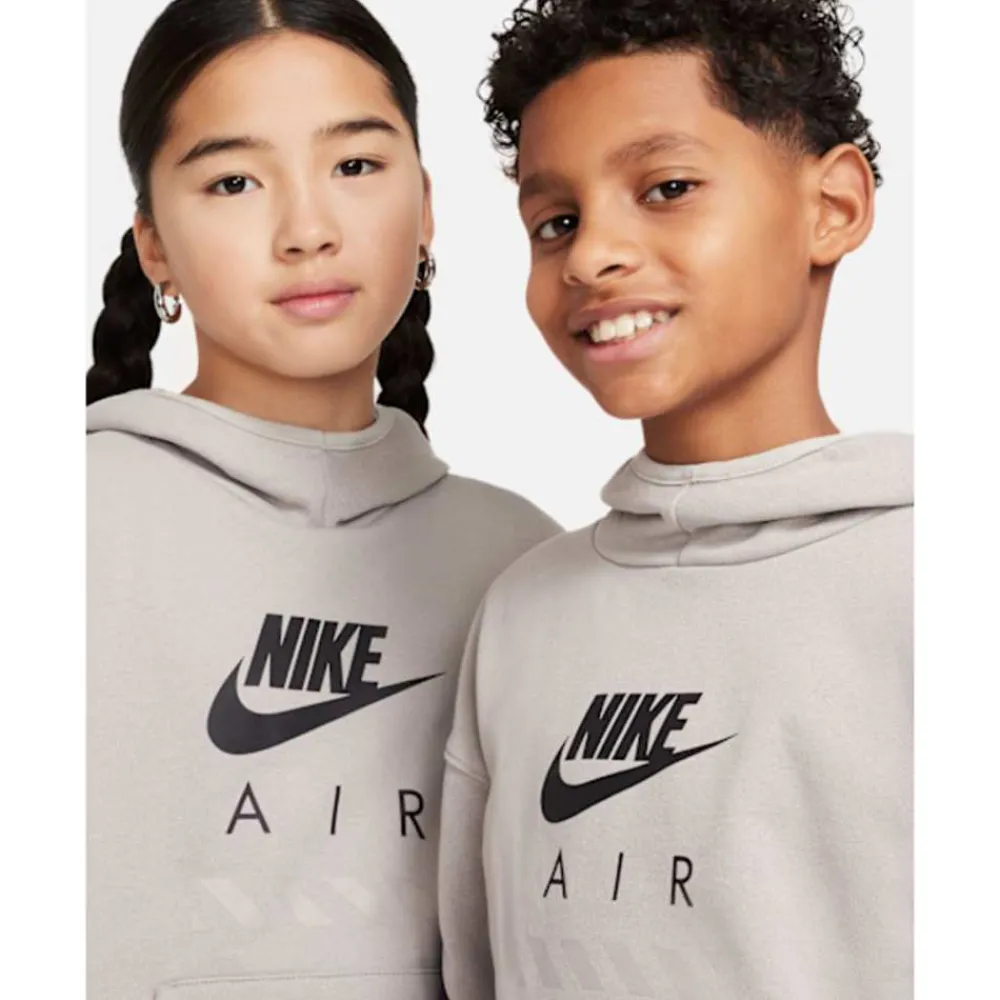 Sale Nike Older Kids Air Fleece Hoodie Grey