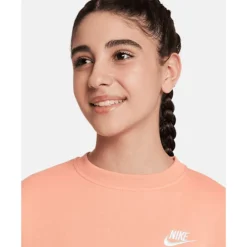 Online Nike Older Kids Boxy Crew Neck Sweatshirt Orange