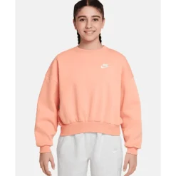 Online Nike Older Kids Boxy Crew Neck Sweatshirt Orange