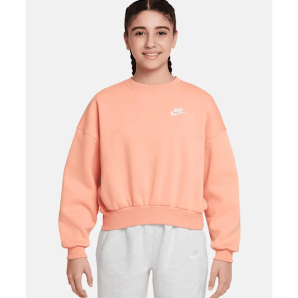 Online Nike Older Kids Boxy Crew Neck Sweatshirt Orange