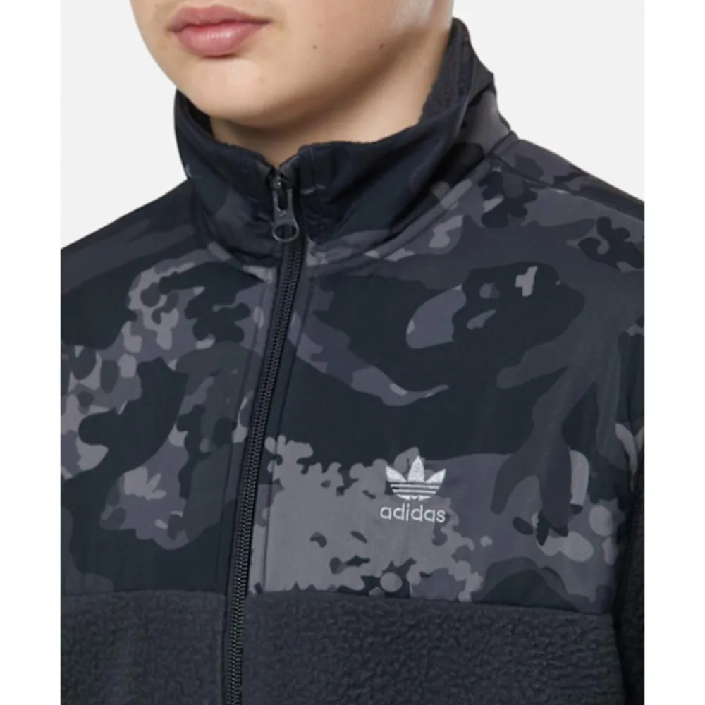 Sale adidas Originals Older Kids Camo Fleece Hoodie Grey