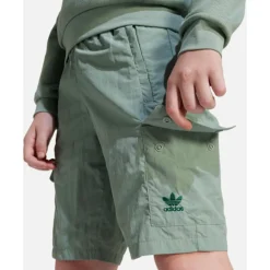 New adidas Originals Older Kids Cargo Shorts Green