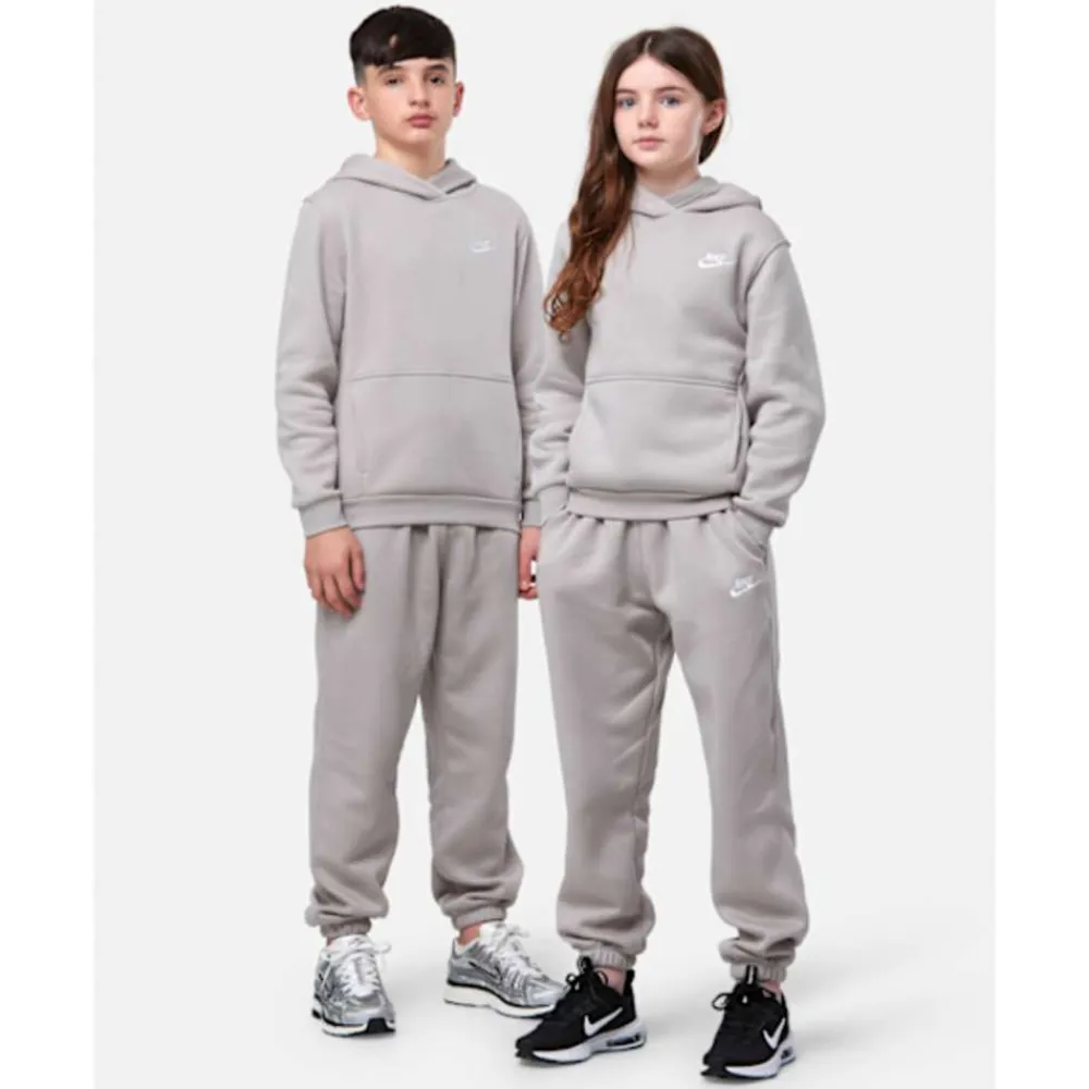 Fashion Nike Older Kids Club Fleece Hoodie Grey