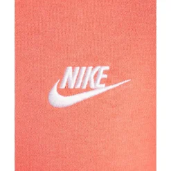 Discount Nike Older Kids Club Fleece Oversized Crew Neck Sweatshirt Orange
