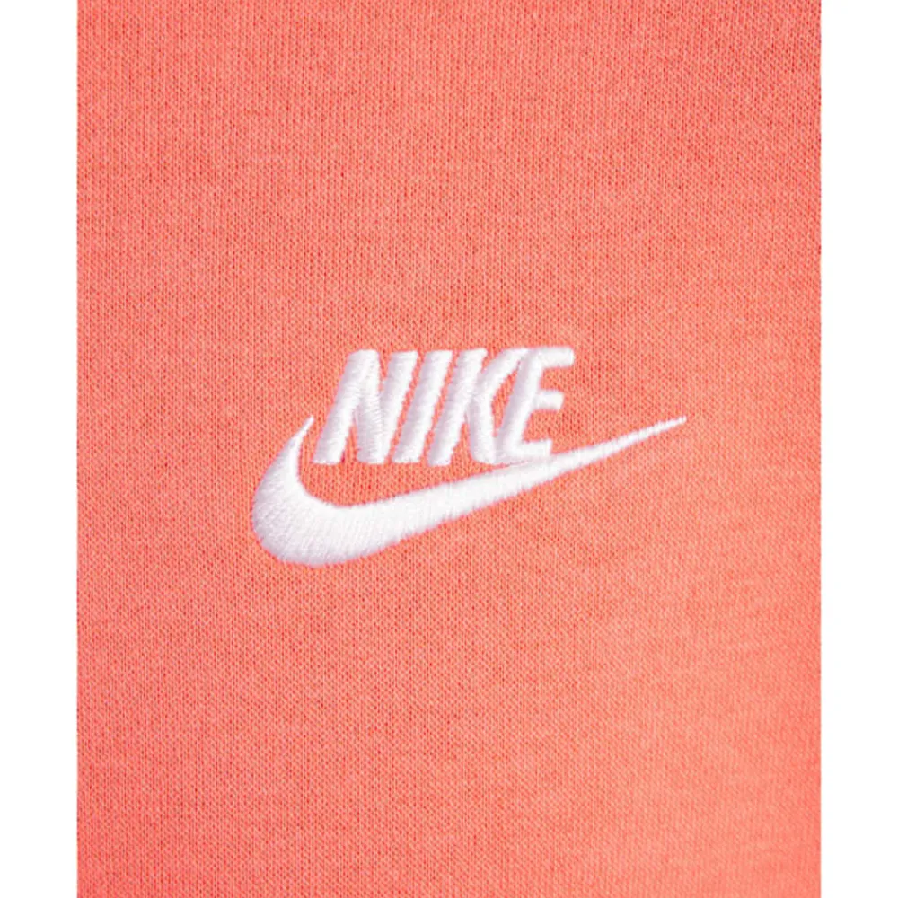 Discount Nike Older Kids Club Fleece Oversized Crew Neck Sweatshirt Orange