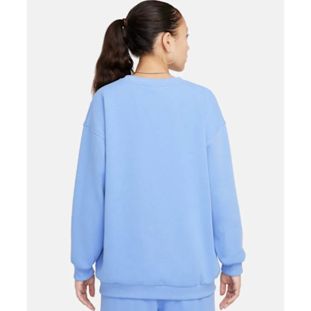Online Nike Older Kids Club Fleece Oversized Crew Neck Sweatshirt Blue
