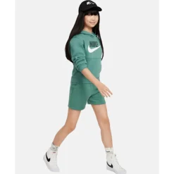 Discount Nike Older Kids Club Fleece Shorts Green