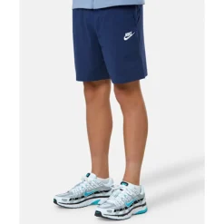 New Nike Older Kids Club Knit Shorts Navy