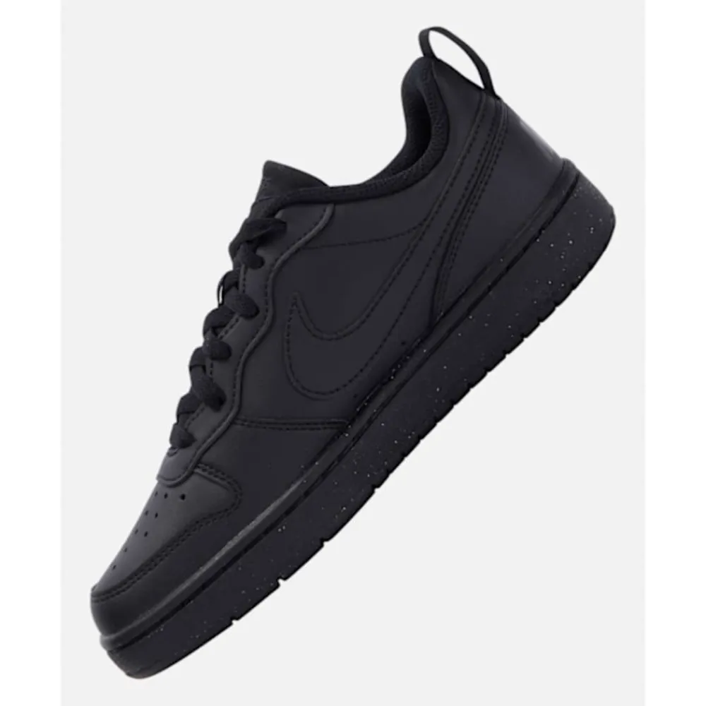 New Nike Older Kids Court Borough Low Recraft Black