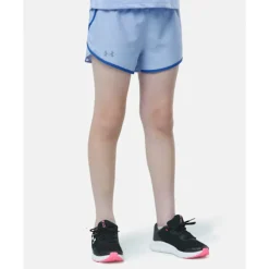 Discount Under Armour Older Kids Fly By Shorts Purple