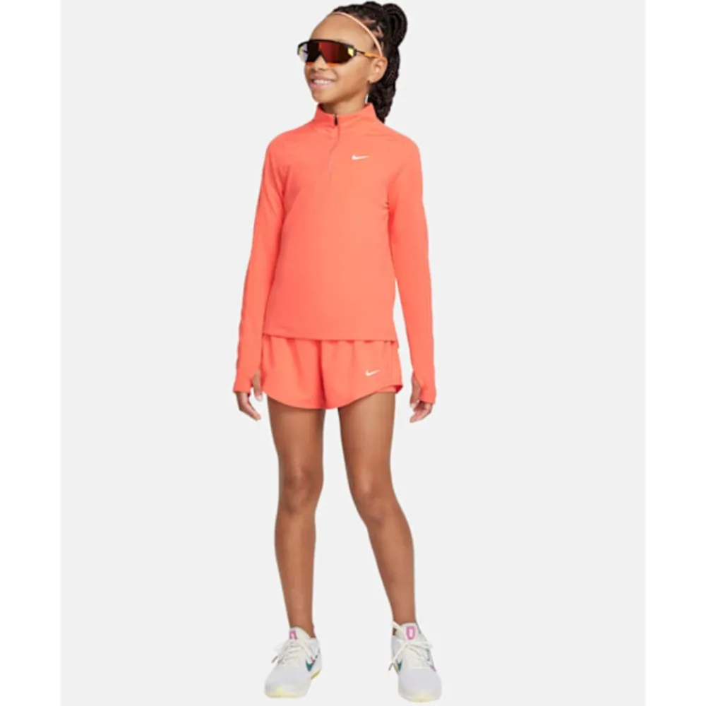New Nike Older Kids Half Zip Top Orange