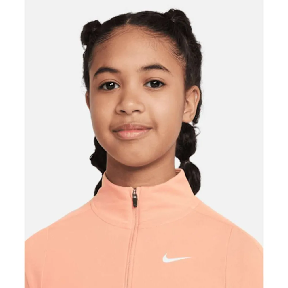 Clearance Nike Older Kids Half Zip Top Orange