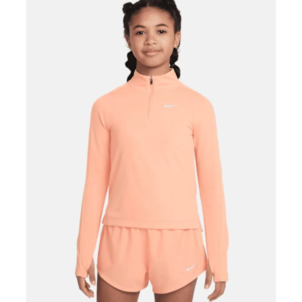 Clearance Nike Older Kids Half Zip Top Orange