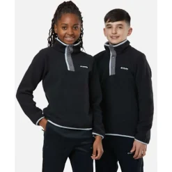 New Columbia Older Kids Helvetia Half Snap Top Black