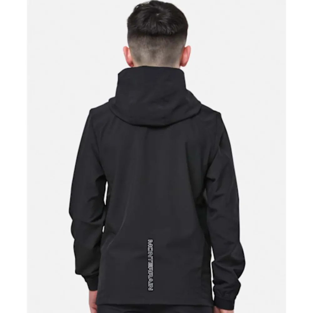 Outlet Monterrain Older Kids Ramble 3.0 Woven Running Jacket Black