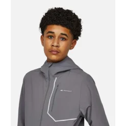 Online Monterrain Older Kids Ramble 3.0 Woven Running Jacket Grey