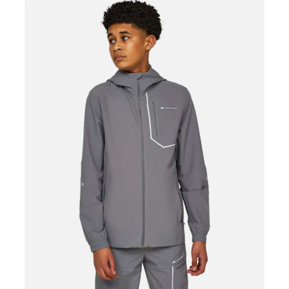 Online Monterrain Older Kids Ramble 3.0 Woven Running Jacket Grey