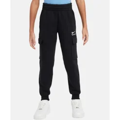 Discount Nike Older Kids Sports Inspired Fleece Cargo Pants Black
