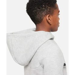 Fashion Nike Older Kids Tech Fleece Hoodie Grey