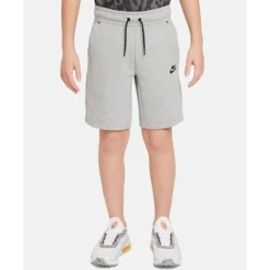 Fashion Nike Older Kids Tech Fleece Shorts Grey