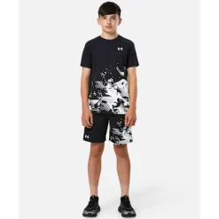 New Under Armour Older Kids Tech Graphic T-Shirt Black