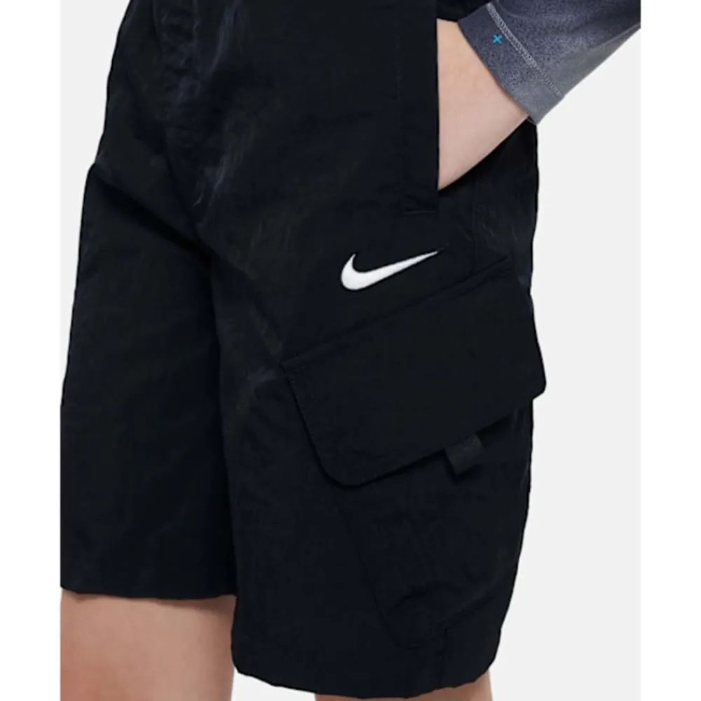 New Nike Older Kids Woven Cargo Shorts Black