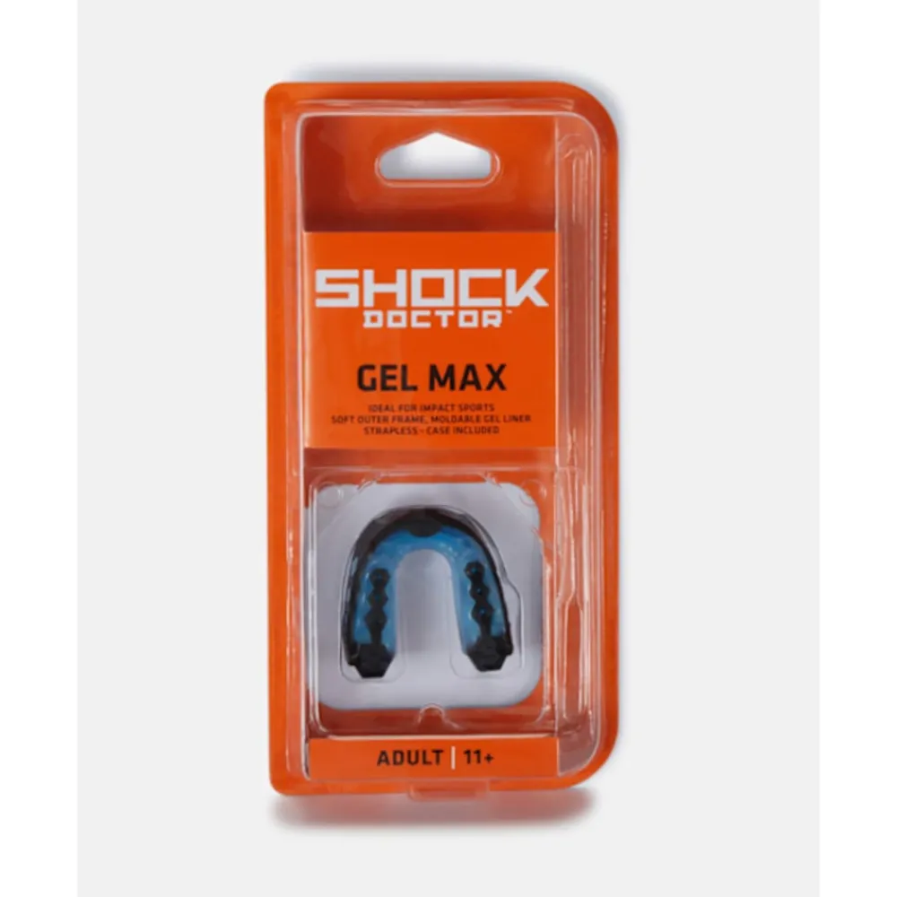 New Darica Shock Doctor V2 Gel Max Mouthguard Snr Black