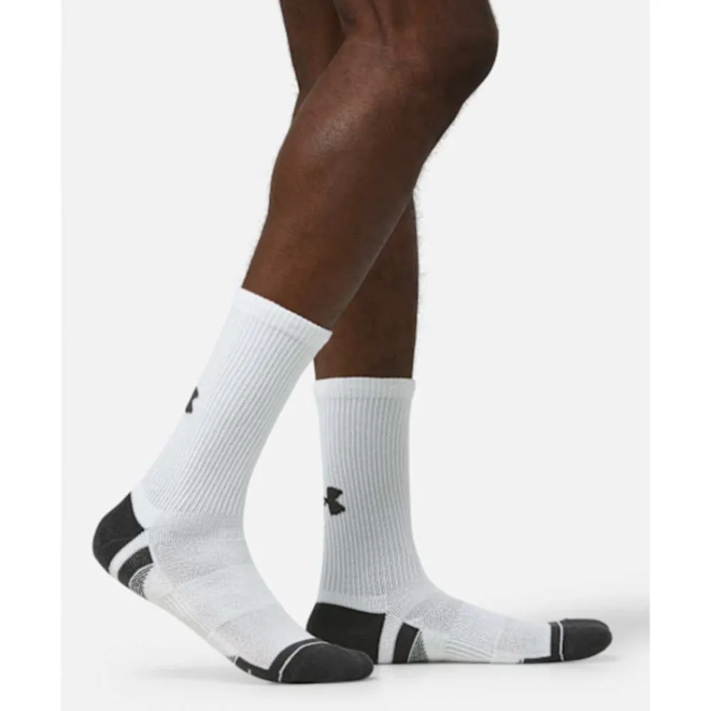 Fashion Under Armour Tech 3 Pack Crew Socks White