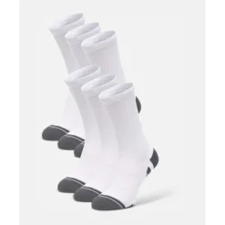 Fashion Under Armour Tech 3 Pack Crew Socks White