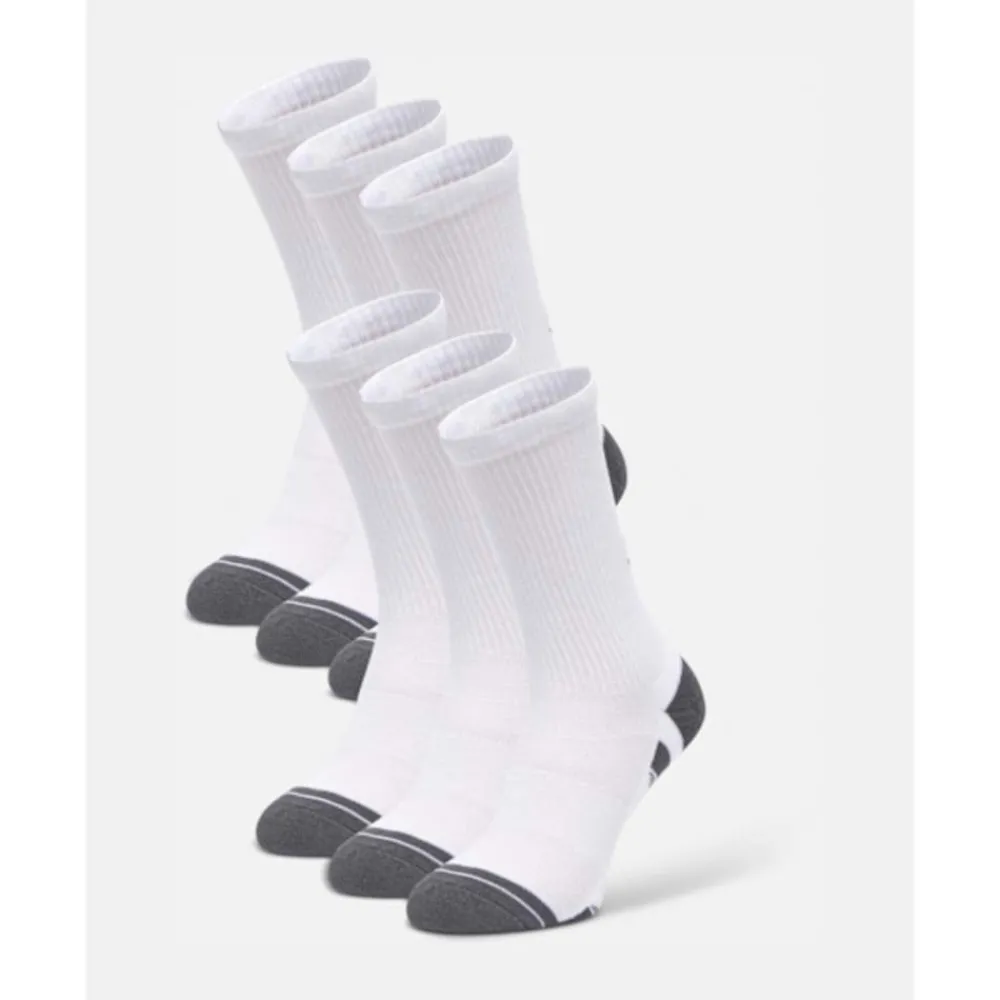 Fashion Under Armour Tech 3 Pack Crew Socks White