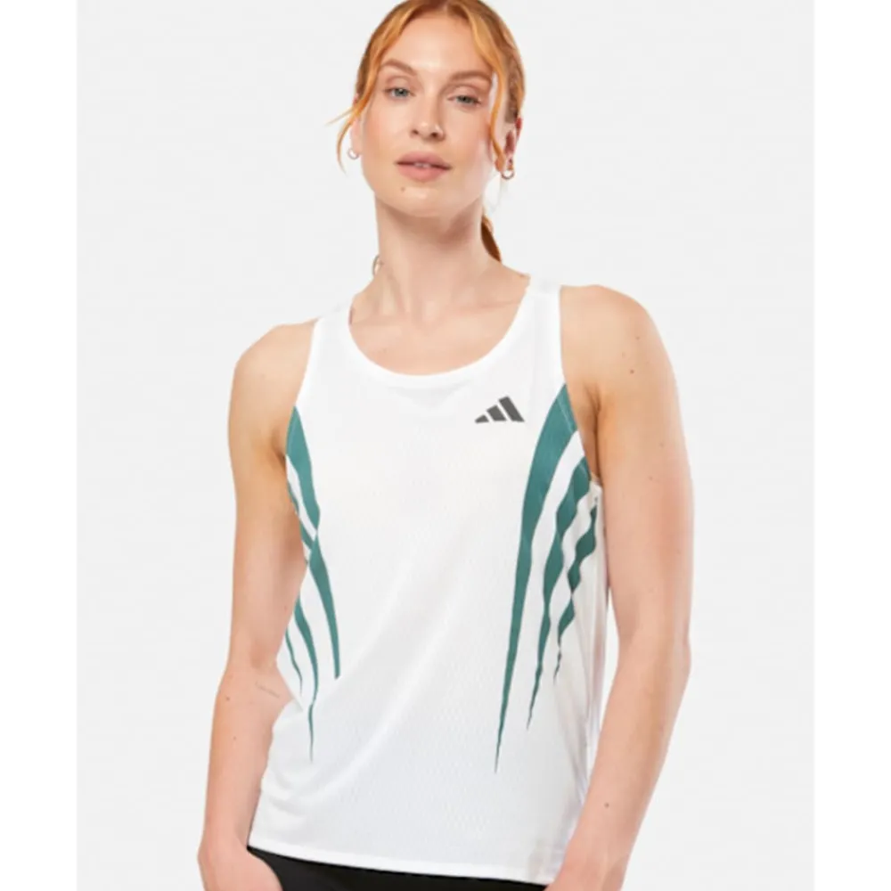 Fashion adidas Originals Womens Adizero Tank Top White